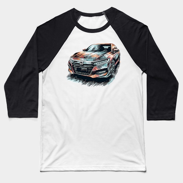 Honda Accord Baseball T-Shirt by Vehicles-Art